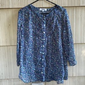 ✅TRAMP Sheer Button Down Blouse